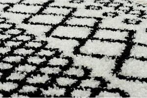 Makro Abra Kusový koberec BERBER SAFI N9040 bílý černý Rozměr: 70x250 cm