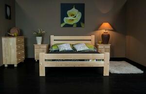 Dřevěná postel Neli 120x200 + rošt ZDARMA (Barva dřeva: Borovice)