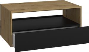 Shoptop Konferenční stolek REBEL - dub/černá matná