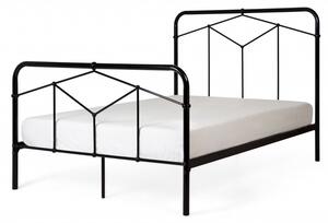 Hector Kovová postel Clerence 160x200 černá lesklá