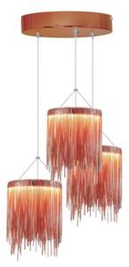 LED Lustr na lanku CASCATA COPPER 3xLED/54W/230V