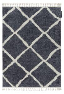 Makro Abra Kusový koberec BERBER CROSS B5950 šedý bílý Rozměr: 60x250 cm