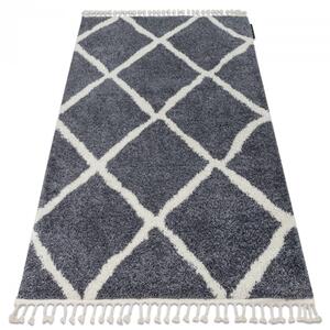 Makro Abra Kusový koberec BERBER CROSS B5950 šedý bílý Rozměr: 200x290 cm