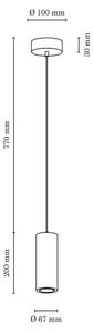 Spot-Light 1551174 - LED Lustr na lanku PIPE 1xGU10/5W/230V matný dub