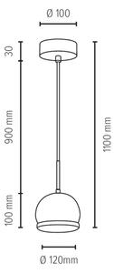 Spot-Light 5143174 - LED Lustr na lanku BALL WOOD 1xGU10/5W/230V matný dub