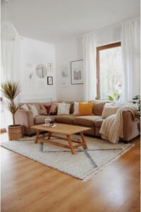 Makro Abra Kusový koberec BERBER MEKNES B5910 krémový šedý Rozměr: 80x150 cm