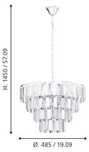 Eglo 99094 - Lustr na řetězu ERSEKA 7xE14/40W/230V