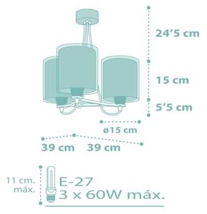 Dalber 41007H - Dětský lustr DOTS 3xE27/60W/230V