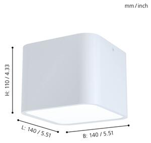 Eglo 99281 - Stropní svítidlo GRIMASOLA 1xE27/28W/230V