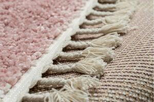 Makro Abra Kusový koberec BERBER TROIK A0010 růžový bílý Rozměr: 80x150 cm