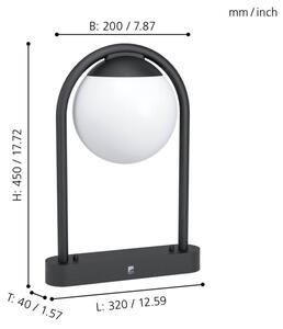 Eglo 98732 - Venkovní lampa VECCHIA 1xE27/28W/230V IP44