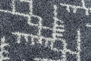 Makro Abra Kusový koberec BERBER TANGER B5940 tmavě šedý bílý Rozměr: 80x150 cm