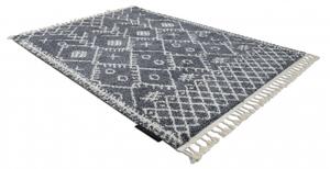 Makro Abra Kusový koberec BERBER TANGER B5940 tmavě šedý bílý Rozměr: 80x150 cm