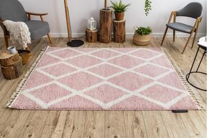 Makro Abra Kusový koberec BERBER TROIK A0010 růžový bílý Rozměr: 80x150 cm