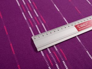 Biante Bavlněný povlak na polštář s lemem Olivia OL-002 Proužky na fialovém 50 x 50 cm