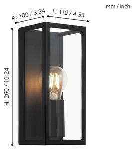 Eglo 99123 - Koupelnové nástěnné svítidlo AMEZOLA 1xE27/60W/230V IP44