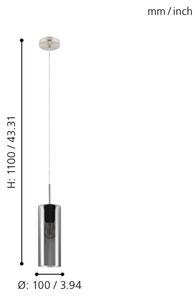 Eglo 98694 - Lustr na lanku SELVINO 1xE27/15W/230V