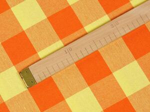 Biante Bavlněný povlak na polštář s lemem Olivia OL-003 Oranžovo-žlutá kostka velká 30 x 50 cm