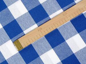 Biante Bavlněný povlak na polštář s lemem Olivia OL-012 Modro-bílá kostka velká 30 x 50 cm