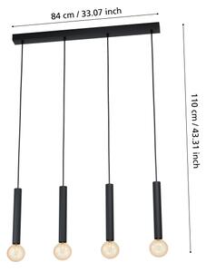 Eglo 98057 - Lustr na lanku CORTENOVA 4xE27/60W/230V
