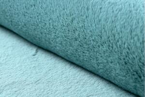 Makro Abra Kulatý koberec BUNNY aqua modrý Rozměr: průměr 80 cm