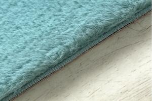 Makro Abra Kusový koberec shaggy BUNNY Aqua modrý Rozměr: 60x100 cm