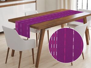 Biante Bavlněný běhoun na stůl Olivia OL-002 Proužky na fialovém 20x120 cm
