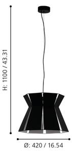 Eglo 99081 - Lustr na lanku VALECROSIA 1xE27/40W/230V