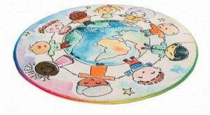Dětský koberec Juno 477 world (Varianta: Kulatý 120 cm průměr)
