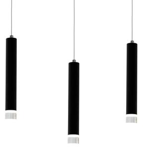 LED Lustr na lanku CARBON 3xLED/15W/230V