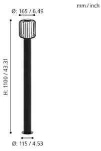 Eglo 98724 - Venkovní lampa RAVELLO 1xE27/28W/230V IP44