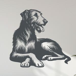 Dřevo života | Dřevěná dekorace psa Irský Vlkodav | Rozměry (cm): 40x39 | Zvolte barvu dekoru: Antracitová