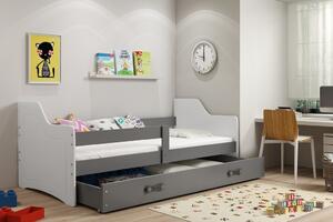 Dětská postel SOFIX 1 80x160 cm, grafitová/bílá (Volba matrace: Pěnová matrace)