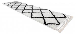 Makro Abra Koberec - běhoun BERBER CROSS bílý Rozměr: 60x250 cm