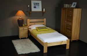 Dřevěná postel Eliza 90x200 + rošt ZDARMA (Barva dřeva: Ořech)