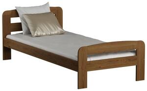 Dřevěná postel Klaudia 90x200 + rošt ZDARMA (Barva dřeva: Bílá)
