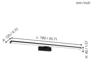Eglo 98677 - LED Koupelnové osvětlení zrcadla PANDELLA 1 LED/14W/230V IP44