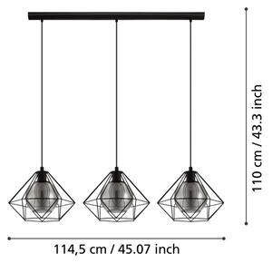 Eglo 43483 - Lustr na lanku VERNHAM 3xE27/40W/230V