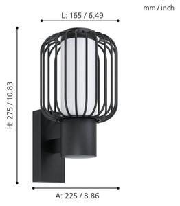 Eglo 98721 - Venkovní nástěnné svítidlo RAVELLO 1xE27/28W/230V IP44