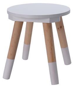 DekorStyle Dětská dřevěná stolička Lila bílo-hnědá