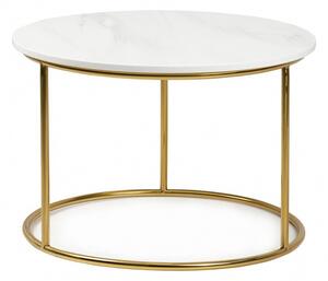 Hector Konferenční stolek Aida 60 cm bílý mramor lesklý