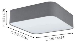 Eglo 99092 - Stropní svítidlo PASTERI SQUARE 5xE27/25W/230V