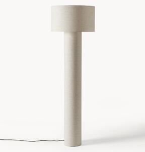 Stojací lampa ze lnu Ron