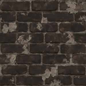 Tapety Ztmavlá stará cihlová zeď s opotřebovanými místy, Tapety loft, a01030 : uwalls.cz