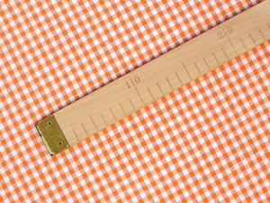 Biante Dekorační povlak na polštář s lemem Rebeka RE-006 Oranžovo-bílá kostka malá 35 x 45 cm