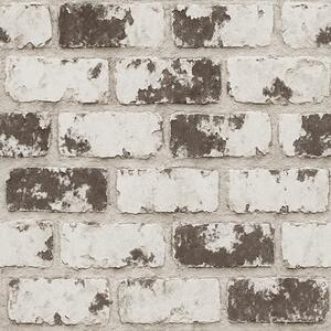 Tapety Bílá cihla s texturou a jemným šedým patinováním, Tapety loft, a01031 : uwalls.cz