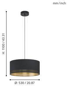 Eglo 99274 - Lustr na lanku ESTEPERRA 3xE27/40W/230V