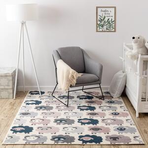 Balta Kusový koberec HEOS 78468 Ovečky krémový růžový Rozměr: 120x170 cm