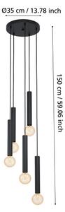 Eglo 98058 - Lustr na lanku CORTENOVA 5xE27/60W/230V