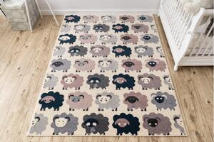 Balta Kusový koberec HEOS 78468 Ovečky krémový růžový Rozměr: 190x270 cm